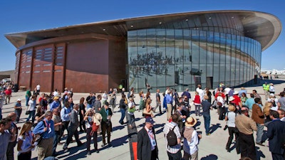 Spaceport America hangar in Upham, N.M., Oct. 17, 2011.