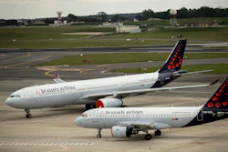 Brussels Airlines planes at Brussels Airport, May 12, 2020.