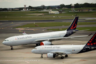 Brussels Airlines planes at Brussels Airport, May 12, 2020.