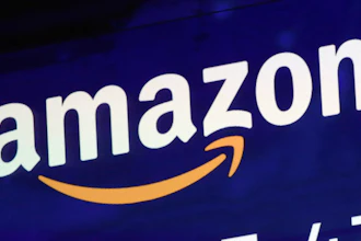 Amazon logo on a screen at the Nasdaq MarketSite, New York, July 27, 2018.