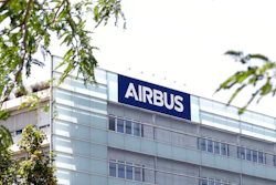 The logo of Airbus group is displayed in Toulouse, south of France, July 9, 2020. Airbus says aircraft deliveries are rising slightly and airlines are ordering more planes, showing that they are confident in the long-term outlook for air travel. For now, the pandemic is still hurting international air travel. Airbus, which is based in France, said Monday, Jan. 10, 2022 that it delivered 611 passenger jets in 2021, an 8% increase over 2020 deliveries.