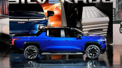 The 2024 Chevrolet Silverado EV RST is shown in Detroit, Wednesday, Jan. 5, 2022.