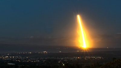 A SpaceX Falcon 9 rocket lifts off from Vandenberg Air Force Base, Feb. 22, 2018.