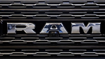 Ram logo at the Pittsburgh International Auto Show, Feb. 14, 2019.