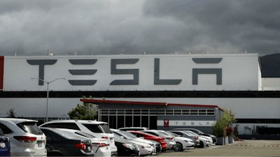 Tesla plant, Fremont, Calif., May 12, 2020.