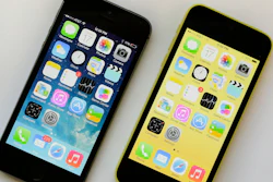 The iPhone 5S, left, and iPhone 5c, New York, Sept. 17, 2013.