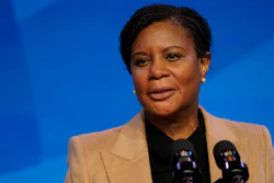 Alondra Nelson speaks during an event at The Queen theater, Wilmington, Del., Jan. 16, 2021.