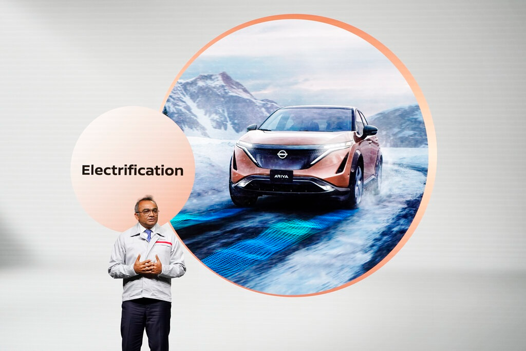 Ashwani Gupta, chief operating officer, speaks about how Nissan's Canton Vehicle Assembly Plant will become a center for electric vehicle manufacturing in the United States, and will be retraining and upskilling nearly 2000 jobs as well as building two all-new electric models at the plant in Canton, Miss., Thursday, Feb. 17, 2022.