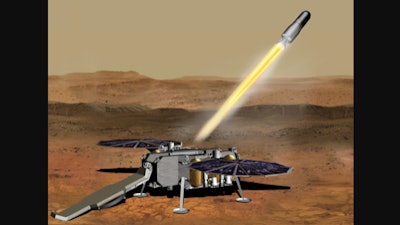 Lockheed Martin will lead development of the Mars Ascent Vehicle (pictured), cruise stage for the Mars Sample Retrieval Lander, and the Earth Entry System that will help return the first Martian rock samples to Earth.