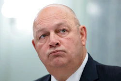 FAA Administrator Steve Dickson listens to question from lawmakers during a Senate Committee on Commerce, Science, and Transportation hearing on the implementation of aviation safety reform at the Capitol in Washington, on Nov. 3, 2021. Dickson says he has 'made the very difficult decision to step down as FAA Administrator, effective March 31.'