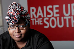 Food service worker Sheree Allen poses in the Raise Up offices, a branch of the Fight for $15 union, Thursday, Feb. 10, 2022, in Durham, N.C. After decades of decline, U.S. unions have a new reason for hope: younger workers.