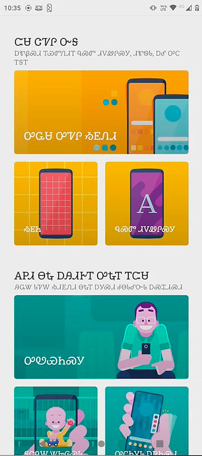 An example of personalization options in the Moto App in Cherokee.