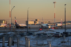 Planes parked at Sheremetyevo airport outside Moscow, March 1, 2022.