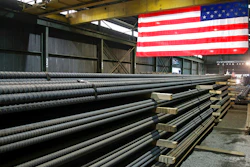 In this May 9, 2019 photo, steel rods produced at the Gerdau Ameristeel mill in St. Paul, MN, await shipment.