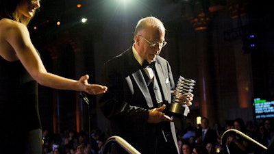 Stephen Wilhite accepts a Webby lifetime achievement award, New York, May 2013.