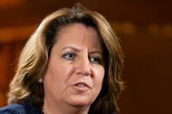 Deputy Attorney General Lisa Monaco speaks to The Associated Press during an interview at the Department of Justice in Washington, Nov. 2, 2021. The Justice Department says four Russian government officials have been charged in hacks that targeted the global energy industry and thousands of computers around the world between 2012 and 2018. “Russian state-sponsored hackers pose a serious and persistent threat to critical infrastructure both in the United States and around the world,” Monaco said in a statement.