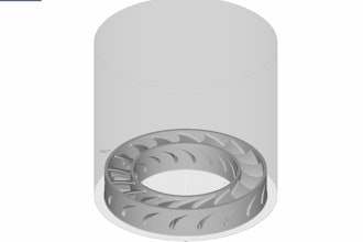 Flow 3.0 can process models of parts that are larger to support the Sapphire XC's increased build volume. The impeller above is approximately 600mm in diameter.