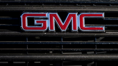 GMC vehicle at a dealership in Castle Rock, Colo., Feb. 7, 2021.