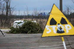 A Russian firing position sits adjacent to the Chernobyl nuclear power plant near Chernobyl, Ukraine, Saturday, April 16, 2022. Thousands of tanks and troops rumbled into the forested Chernobyl exclusion zone in the earliest hours of Russia’s invasion of Ukraine in February, churning up highly contaminated soil from the site of the 1986 accident that was the world's worst nuclear disaster.