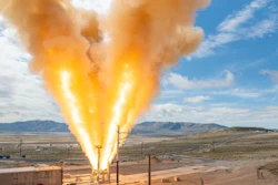 The abort motor for NASA’s Orion spacecraft Launch Abort System completes its final qualification test at the Northrop Grumman Promontory, Utah, test area.
