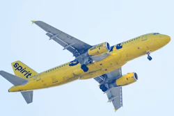 A Spirit Airline aircraft flying over Gloster City, N.J., approaches Philadelphia International Airport Friday, Oct. 22, 2021. JetBlue Airways has offered to buy Spirit Airlines for about $3.6 billion and break up a plan for Spirit to merge with rival budget carrier Frontier Airlines. Spirit said Tuesday, April 5, 2022, that its board will evaluate the JetBlue bid and decide what's best for its shareholders.