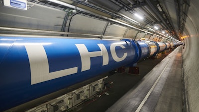 The 27-kilometer (17-mile) Large Hadron Collider, located under a Swiss-French border area near Geneva, is perhaps best known for helping confirm the subatomic Higgs boson in 2012.