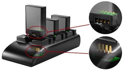 Dual-beam contact design provides continuous power in high-shock, high-vibration environments.