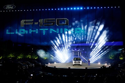 Ford's Chief Executive Engineer Linda Zhang unveils the Ford F-150 Lightning, Wednesday, May 19, 2021, in Dearborn, Mich. United Rental said Tuesday, May 10, it has a deal to buy 500 of Ford’s F-150 Lightning electric trucks and 30 of its E-Transit electric vans. United Rental expects 120 of the trucks and all 30 of the vans to be delivered and deployed this year as part of its goal to reduce its fleet’s greenhouse gas emissions.