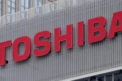 The logo of Toshiba Corp. is seen at a company's building in Kawasaki near Tokyo, on Feb. 19, 2022. Troubled Japanese technology giant Toshiba announced some additions to its proposed leadership Thursday, May 26, 2022, ahead of a shareholders’ meeting next month.