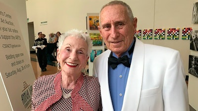 In this undated image provided by the Jewish National Fund-USA, Dr. Morton Mower and his wife, Toby, pose for a picture. Dr. Morton Mower, a former Maryland-based cardiologist who helped invent an automatic implantable defibrillator that has helped countless heart patients live longer and healthier, has died at age 89.