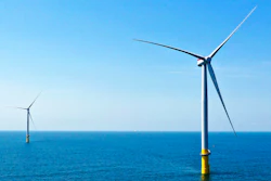 Two of the offshore wind turbines which have been constructed off the coast of Virginia Beach, Va. are seen on June 29, 2020. The White House is launching a formal partnership with 12 East Coast governors to boost the growing offshore wind industry. It's a key element of President Joe Biden's plan for climate change.