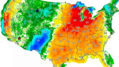 The first day of summer 2022 brought soaring temperatures across a large part of the United States.