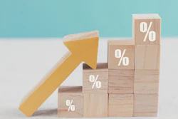 Wooden Blocks With Percentage Sign And Arrow Up, Financial Growth, Interest Rate Increase, Inflation Concept 1308345503 2125x1416