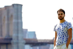 Research engineer Teven Le Scao, who helped create the new artificial intelligence language model called BLOOM, poses for a photo, Monday, July 11, 2022, in New York.