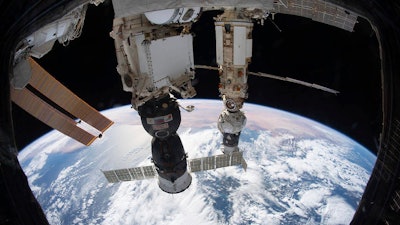 In this Dec. 6, 2021, file photo provided by NASA, the International Space Station orbited 264 miles above the Tyrrhenian Sea with the Soyuz MS-19 crew ship docked to the Rassvet module and the Prichal module, still attached to the Progress delivery craft, docked to the Nauka multipurpose module. Russia's space chief said Tuesday, July 26, 2022, that they will opt out of the International Space Station after 2024 and focus on building its own orbiting outpost.