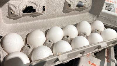 Eggs are displayed at a grocery store in Philadelphia, Tuesday, July 12, 2022. On Wednesday, July 13, 2022, the Labor Department will report on U.S. consumer prices for June.