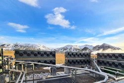 This direct air capture plant in Iceland was designed to capture 4,000 metric tons of carbon dioxide per year.