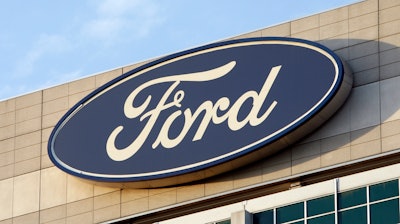 In this Oct. 26, 2009 photo, the Ford logo is seen on the automaker's headquarters in Dearborn, Mich. A Georgia jury has returned a $1.7 billion verdict against Ford Motor Co. involving a pickup truck crash that claimed the lives of a Georgia couple. Lawyers for the couple confirmed the verdict. Jurors in Gwinnett County returned the verdict late last week in the civil case involving what the plaintiffs’ lawyers called dangerously defective roofs on Ford pickup trucks.