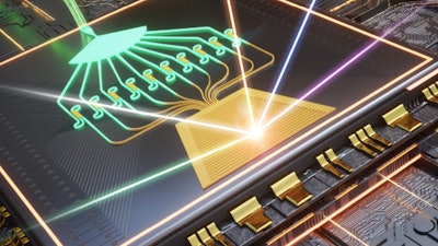 The new OPA that replaces the multiple emitters of traditional OPAs with a slab grating to create a single emitter. This design enables a wide field of view without sacrificing beam quality.