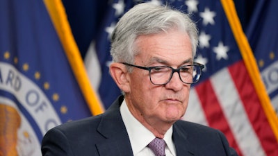 Federal Reserve Chair Jerome Powell at a news conference in Washington, Sept. 21, 2022.