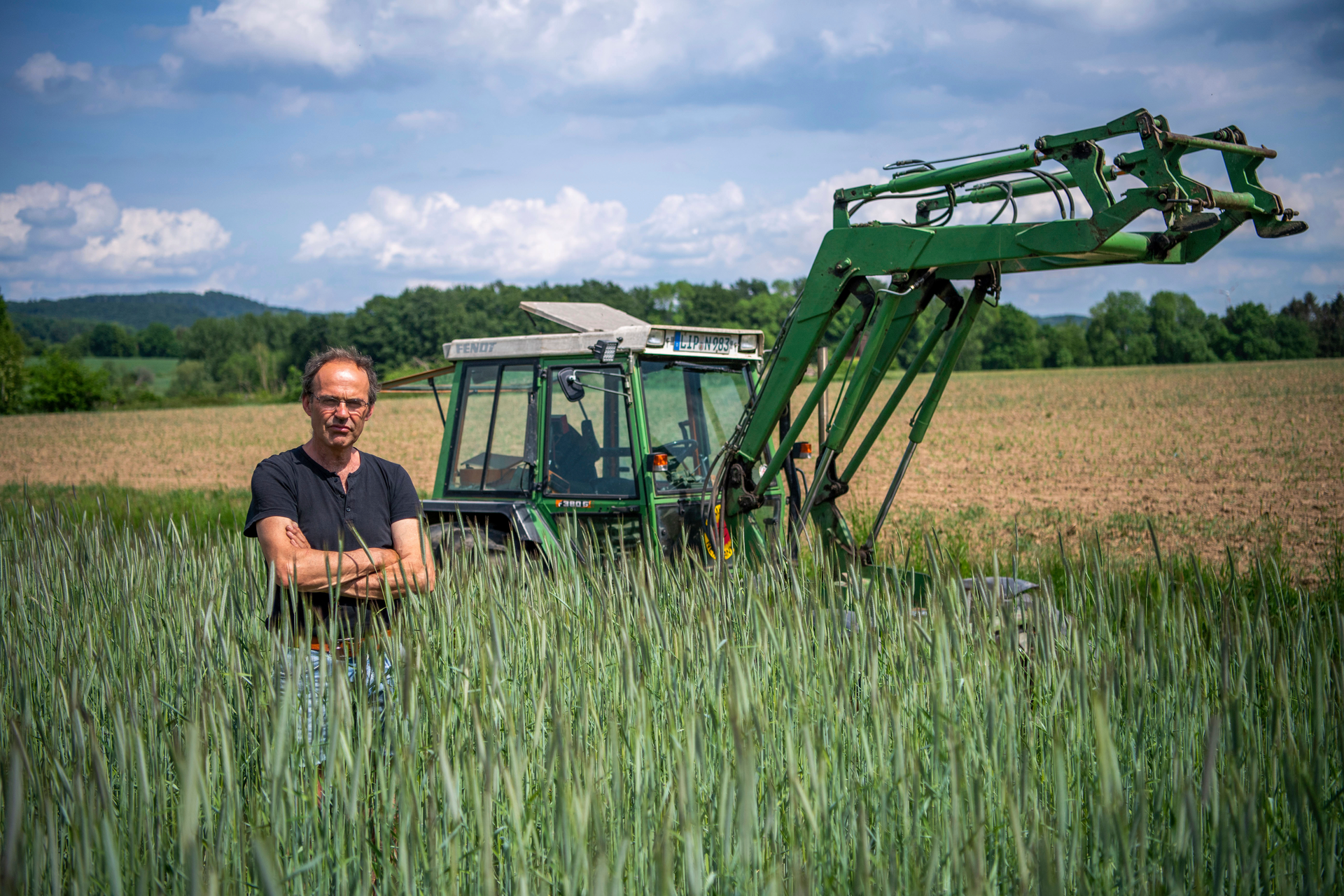 The plaintiff, Ulf Allhoff-Cramer, says drier soil and heavier rains due to climate change are harming his fields, cattle and commercial forests.