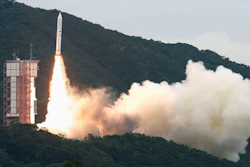 The Epsilon-6 rocket blasts off from the Uchinoura Space Center in Kimotsuki town, Kagoshima prefecture, southern Japan Wednesday, Oct. 12, 2022.