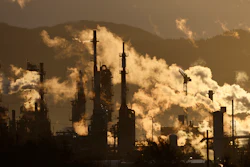 Smoke rises from the Butachimie plant in Chalempe, eastern France, Tuesday, Nov.8, 2022.