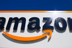 Amazon logo in Douai, France, April 16, 2020.