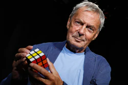 Professor Ernő Rubik, inventor of Rubik's Cube, is photographed in New York on Sept. 18, 2018.