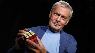 Professor Ernő Rubik, inventor of Rubik's Cube, is photographed in New York on Sept. 18, 2018.