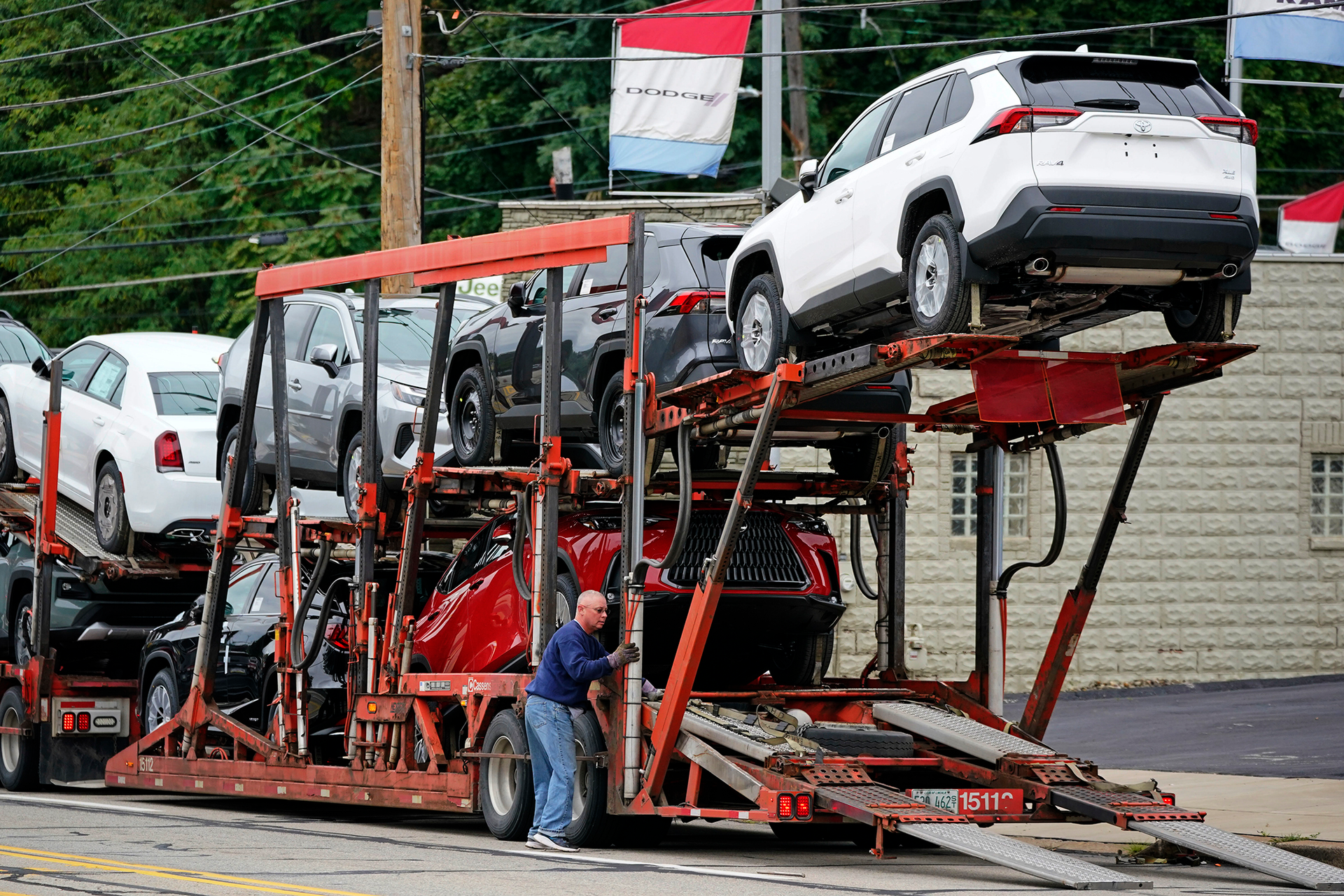 New cars delivered to a dealer in Pittsburgh, Sept. 29, 2022.