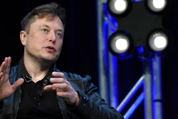 Tesla and SpaceX Chief Executive Officer Elon Musk speaks at the SATELLITE Conference and Exhibition in Washington.