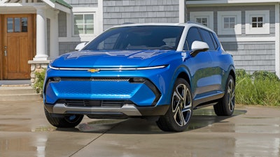 This photo provided by General Motors shows the 2024 Chevrolet Equinox EV, an upcoming electric compact SUV with an estimated range of up to 300 miles.