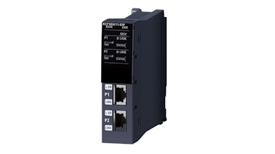 The iQ-R Series CC-Link IE TSN Plus module from Mitsubishi Electric Automation supports CC-Link IE TSN and EtherNet/IP networks in one module.